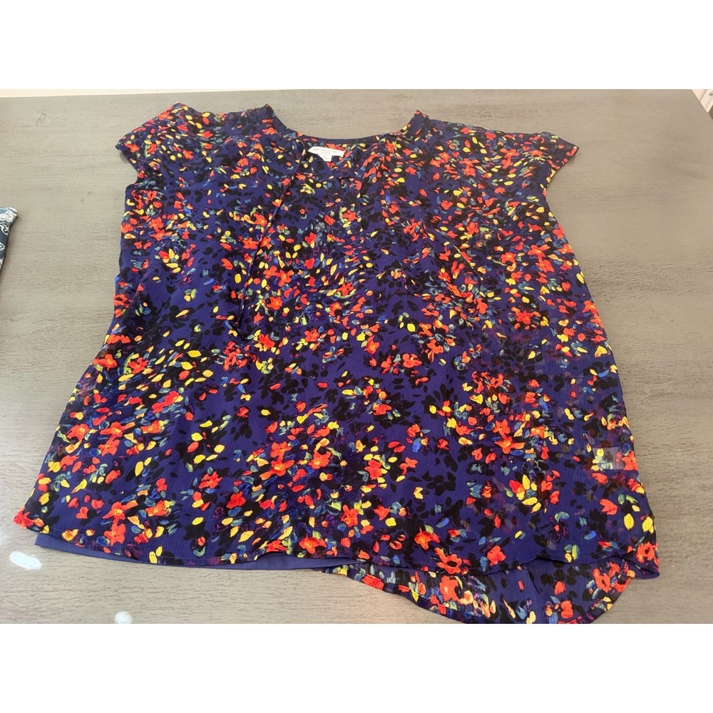 colorful LIZ CLAIBORNE plus size blouse shirt 2X